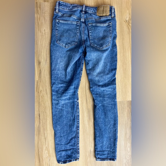 ❤️🤩American Eagle Super Skinny High Rise Flex Distressed Medium Faded Jeans - Picture 5 of 8